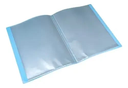 CARPETA CUADERNO T TRANSPARENTE CELESTE