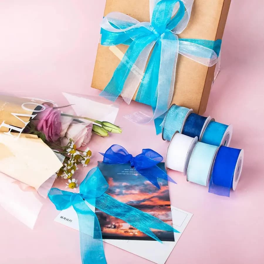 CINTA FINA REGALO AZUL