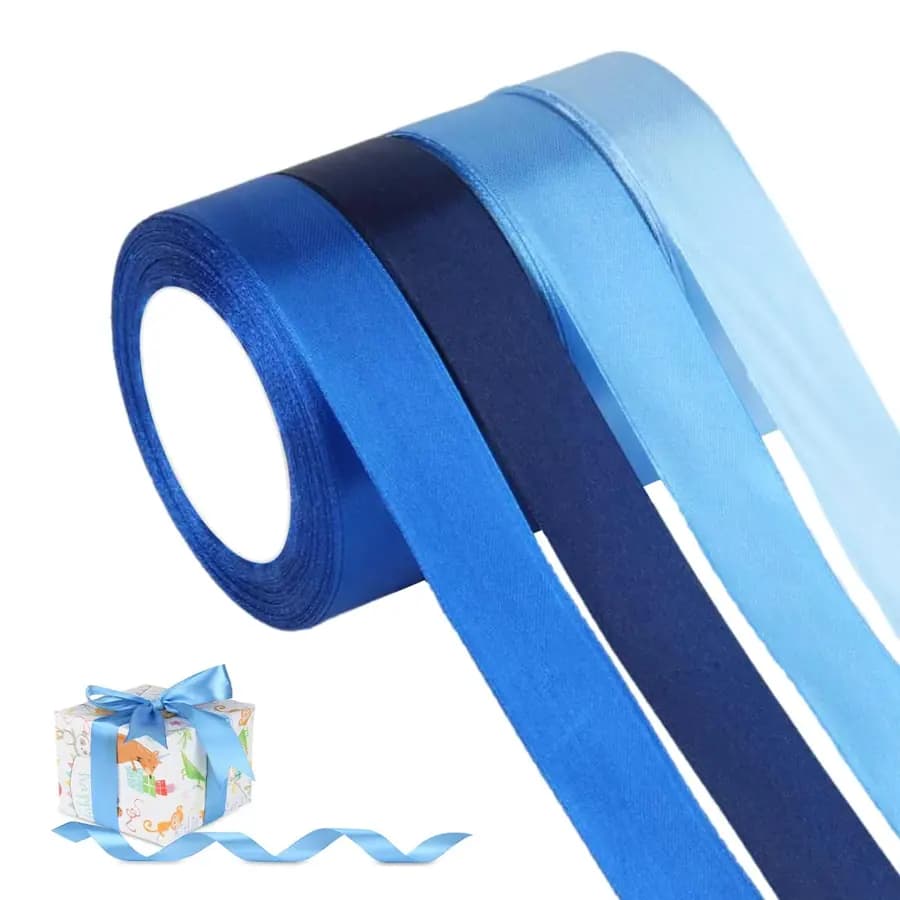 CINTA ANCHA REGALO AZUL