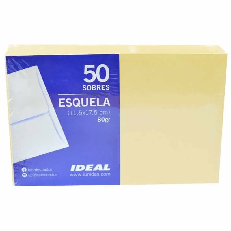 SOBRE ESQUELA 80 GR CREMA UNIDAD