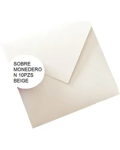 SOBRE MONEDERO PAQ X10UN BOOKCELL BEIGE 0008