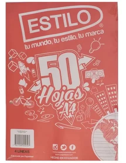 FUNDA PERFORADO INEN 4 LINEA X 50H