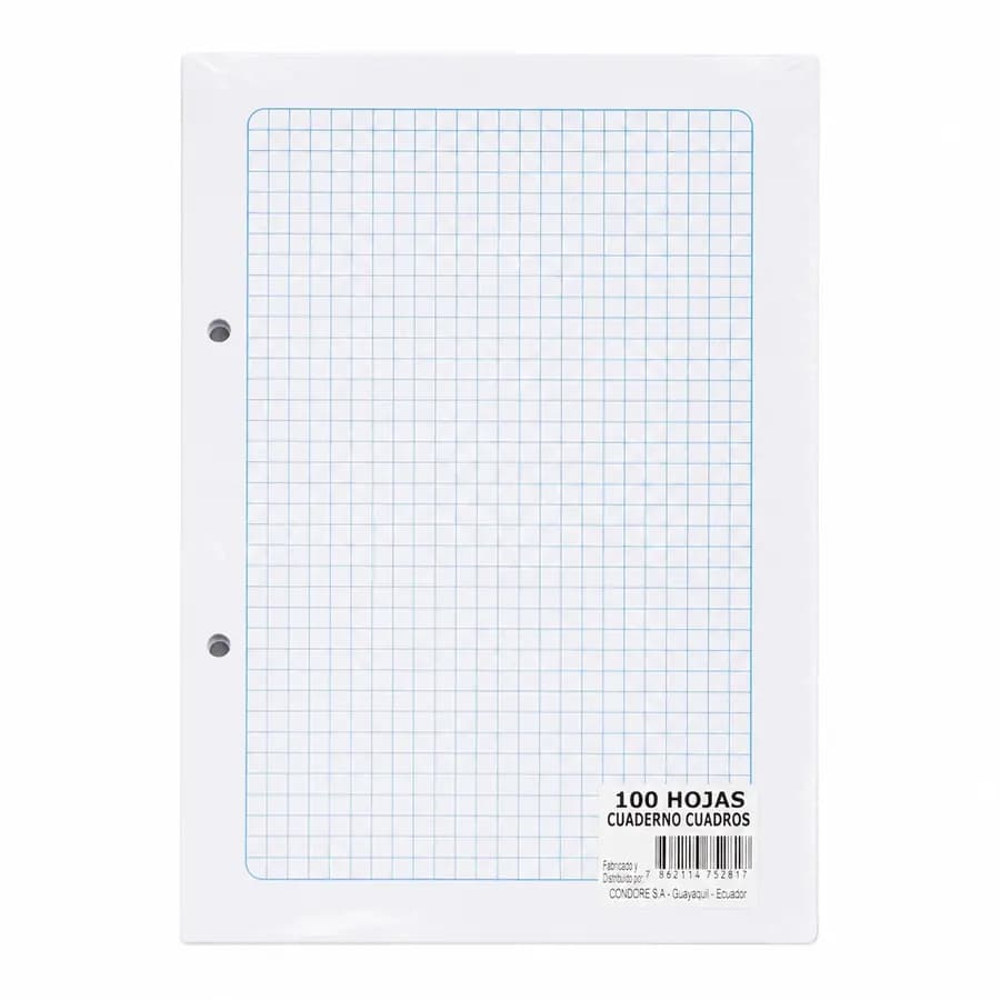 RESMA PA. PERFORADO A5 CUADRO 5PX100H