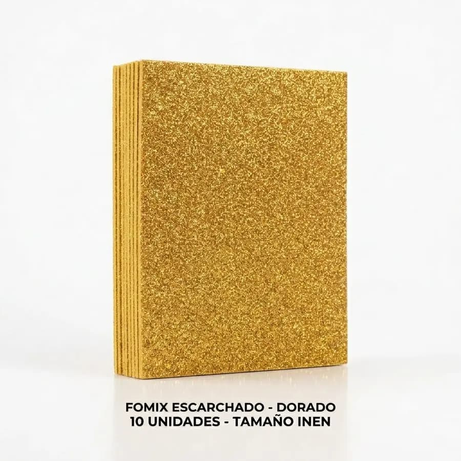 FOMIX X 10UN INEN ESCARCHADO ADHES DORADO
