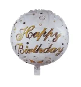 GLOBO ALUMINIO H.BIRTHDAY LETRA DORADA JH 1105