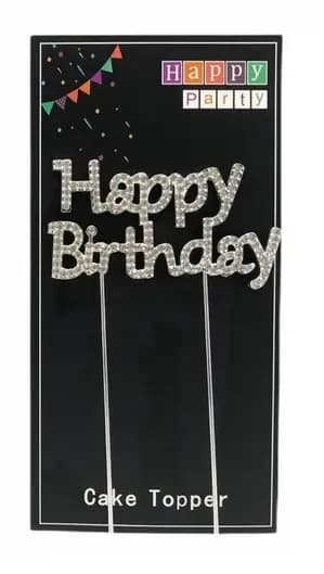 PINCHO METAL HAPPY BIRTHDAY 140-110 PLATEADO