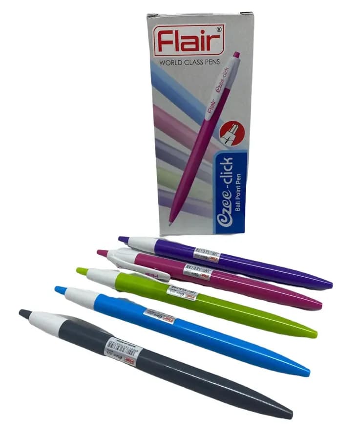 ESFERO ESTUCHE X 12UN FLAIR EZEE-CLICK 4913 AZUL