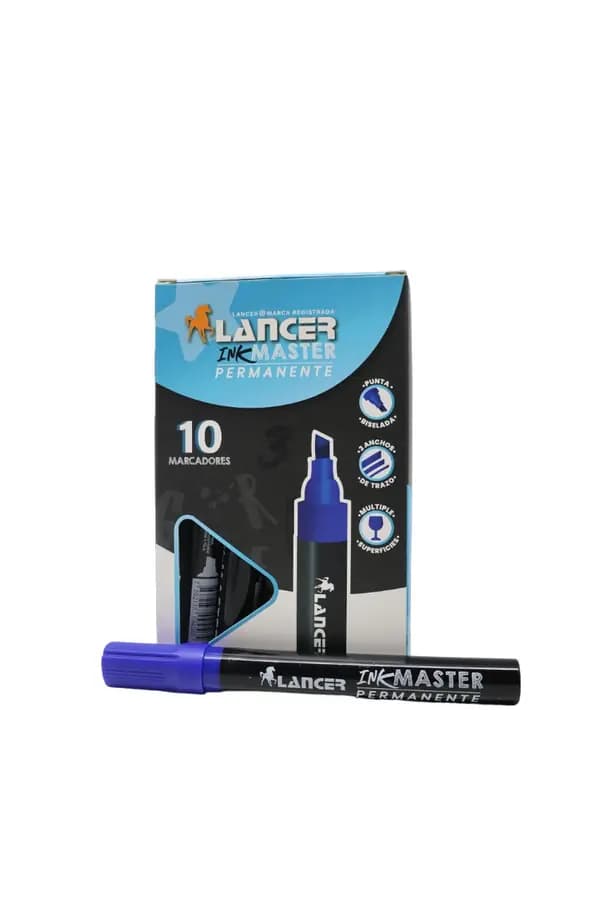 MARCADOR LANCER PERMANENTE AZUL