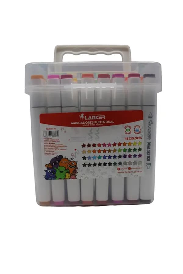 MARCADOR LANCER X 48COL DUAL SKETCH MA.548