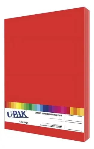 FUNDA PAPEL BOND 70GR INEN ROJO X 100UN 703