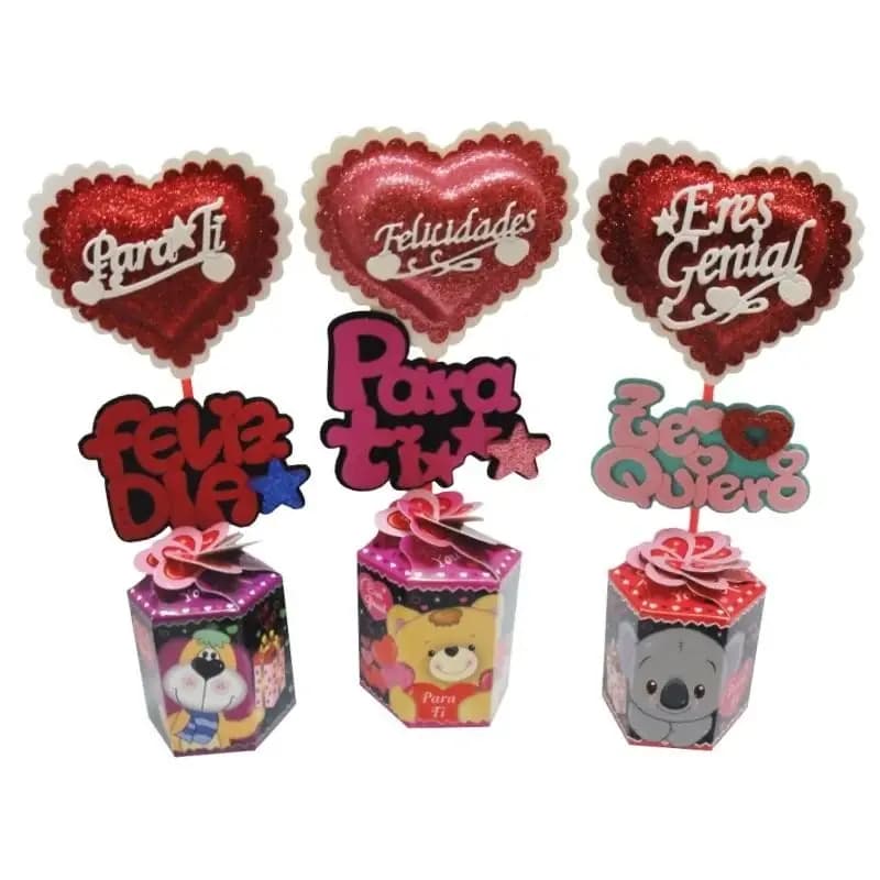 CAJA REGALO CORAZON TAPA ACETATO SET X2 IM25-0048
